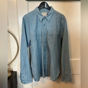 Freenote Cloth Slubby Chambray Western Shirt Sz M